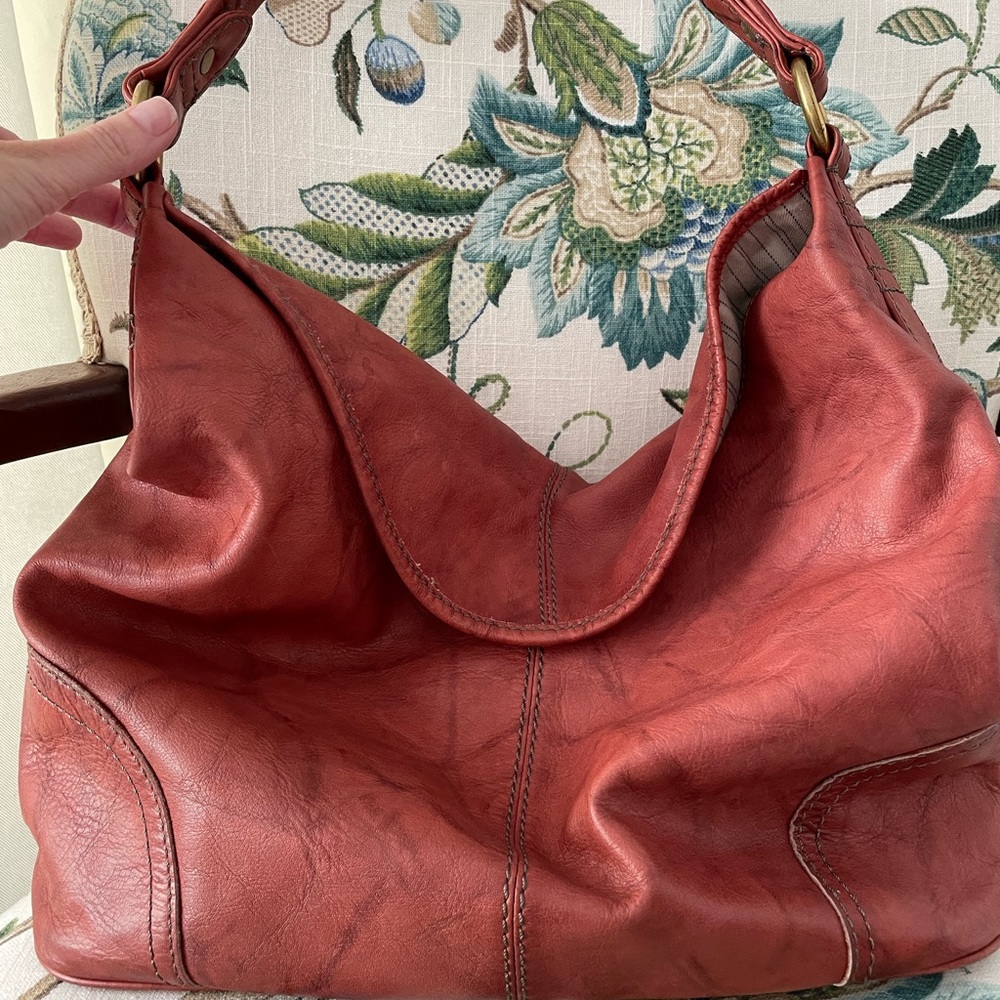 Frye bag, rusty leather color, good used condition